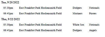 Fall AA 22 Schedule 2