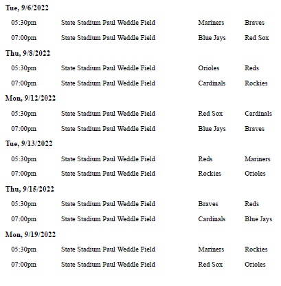 Fall AAA 22 Schedule 2